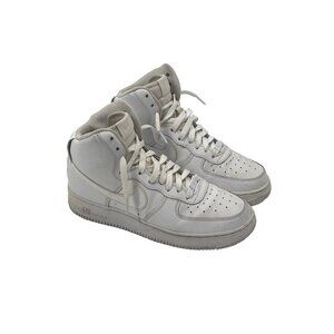 Nike Air Force 1 High White Sneakers 653998-100 Sz Y 6.5